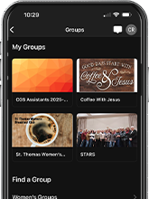 Phone with Church Center App