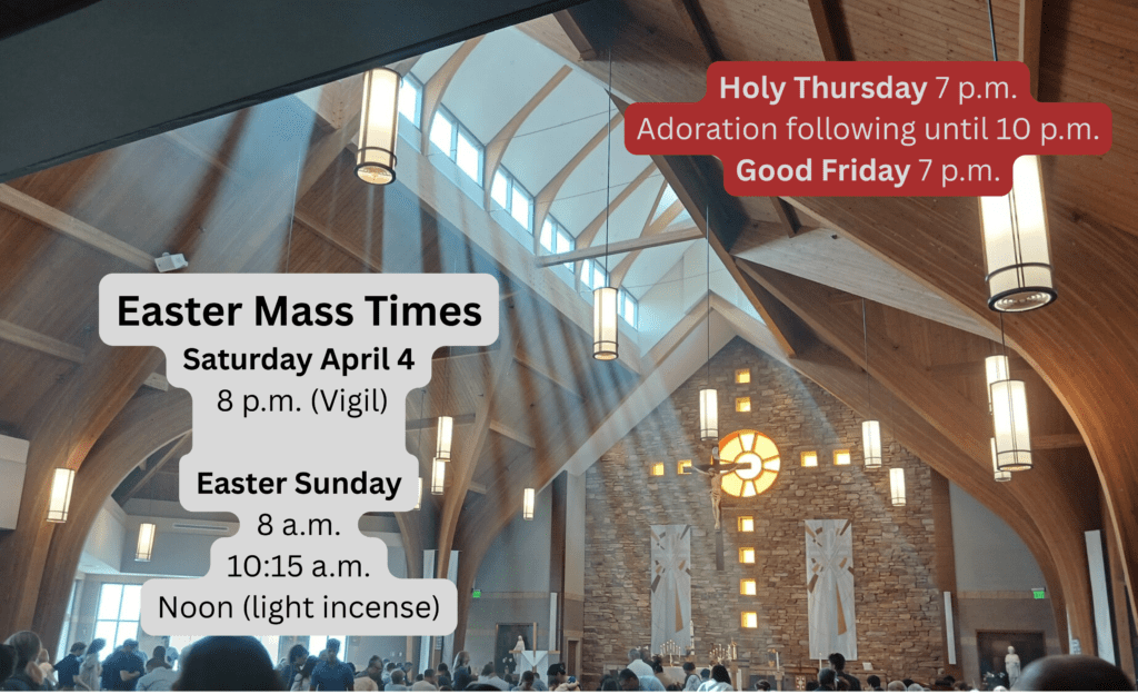Holy Week and Easter Mass Times